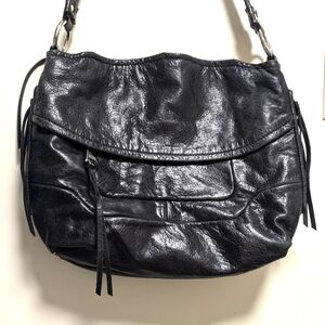 Aimee Kestenberg Black Genuine Leather Large Hobo Purse